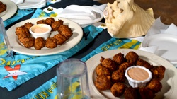 Featured in the Man v. Food episode, Conch Republic Fritter Contests determine who can eat the most conch fritters in 15 minutes. Photos courtesy of Travel Channel